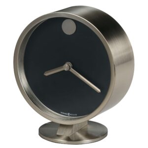 Spun Nickel Black Dial Desk Clock detail view 2
