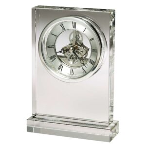 Rectangular Crystal Silver Gear Desk Clock detail view 2