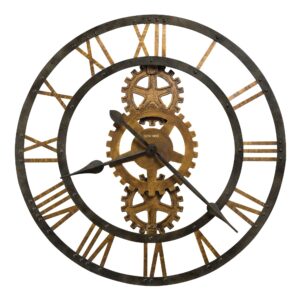 Warm Gray Decorative Gear Wall Clock detail view 2