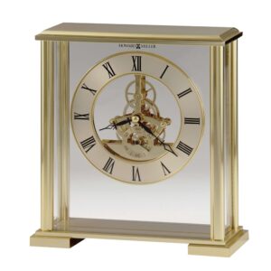Brass Floating Skeleton Table Clock detail view 2