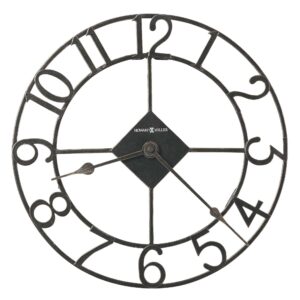 Charcoal Silver Open-Line Wall Clock detail view 2