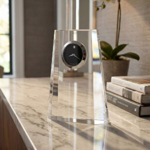 Beveled Crystal Black Dial Desk Clock product view