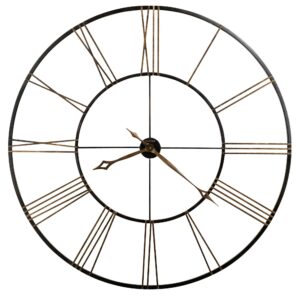 Aged Black Gold Open-Frame Wall Clock detail view 2
