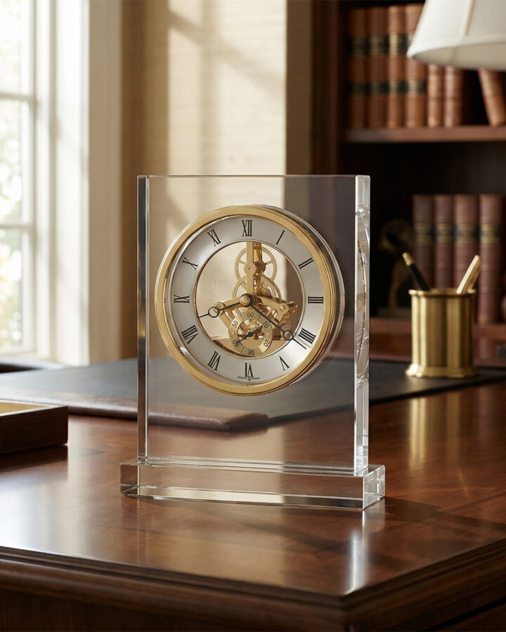Brass Skeleton Optical Crystal Clock