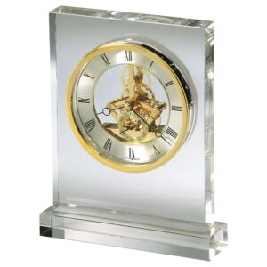 Brass Skeleton Optical Crystal Clock detail view 2