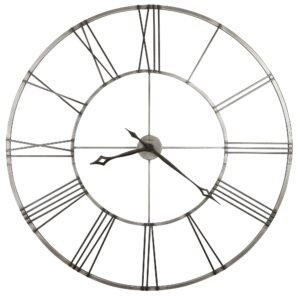 Brushed Nickel Open-Ring Wall Clock detail view 2