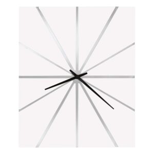 Gloss White Chrome Sunbeam Wall Clock detail view 2