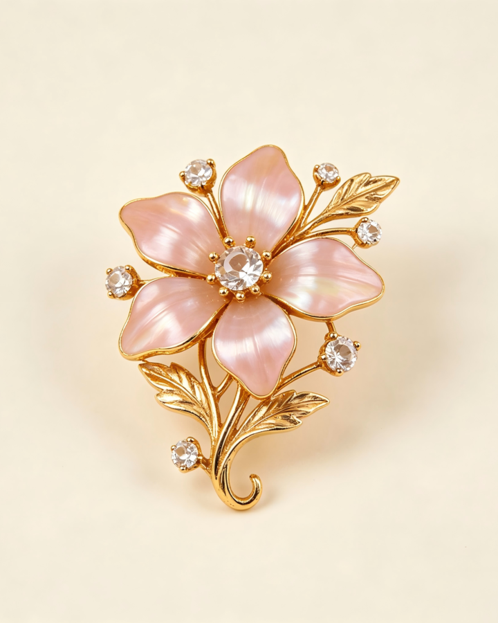 Blush Pink Petal Flower Pendant