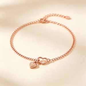 Rose Gold Delicate Charm Bracelet