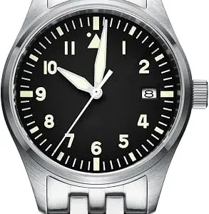 Black-Dial Automatic Watch with Steel Bracelet — view 2