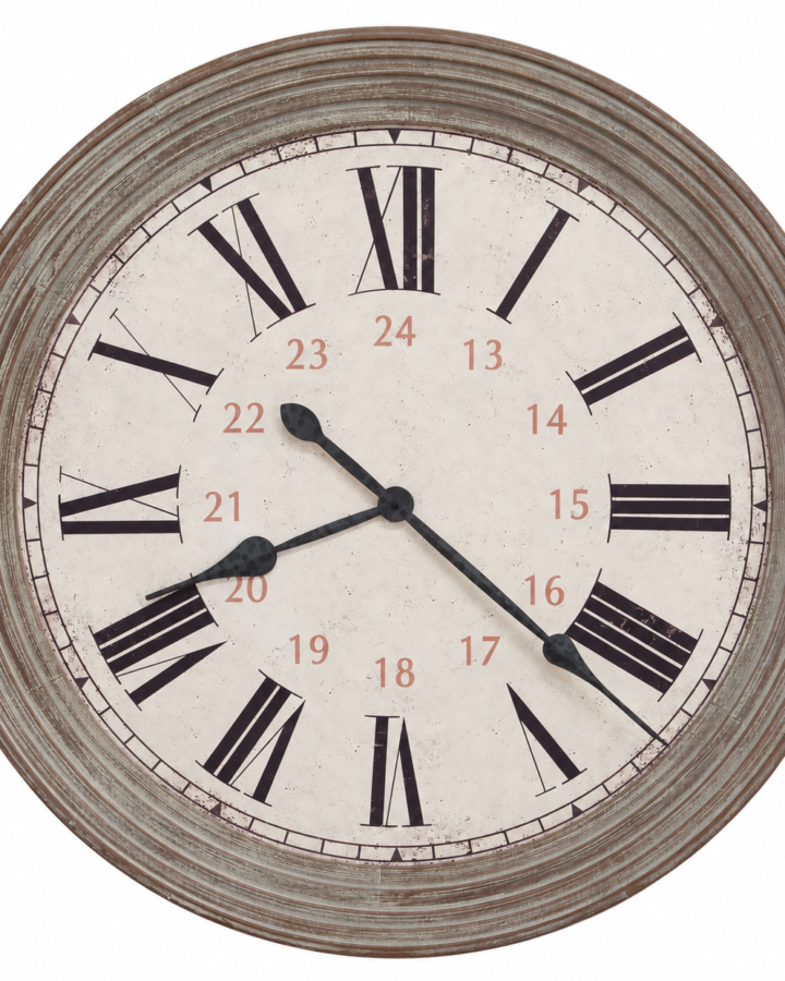 Reclaimed-Wood-Style Wall Clock