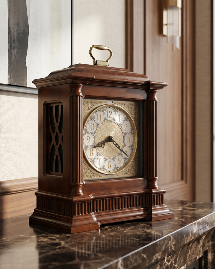 Cherry Wood Bracket Mantel Clock